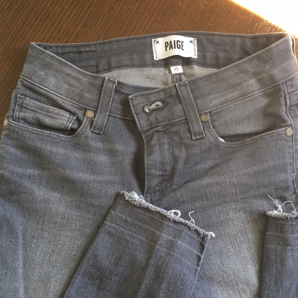 Grey ankle length Paige jeans